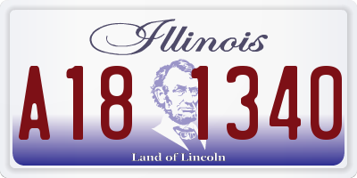 IL license plate A181340