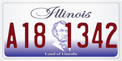 IL license plate A181342