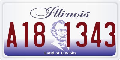 IL license plate A181343