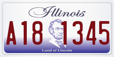 IL license plate A181345