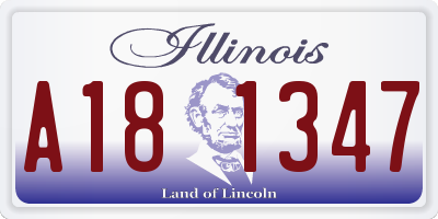 IL license plate A181347