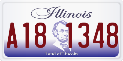 IL license plate A181348