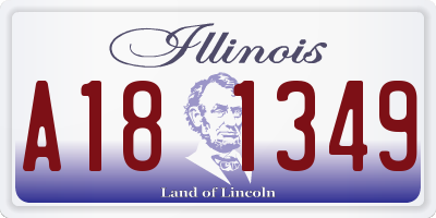 IL license plate A181349