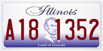 IL license plate A181352