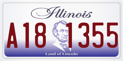 IL license plate A181355