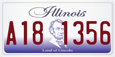 IL license plate A181356