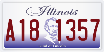IL license plate A181357