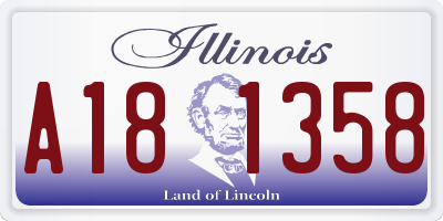 IL license plate A181358