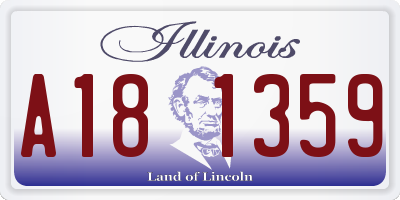 IL license plate A181359
