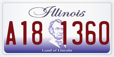 IL license plate A181360