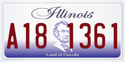 IL license plate A181361