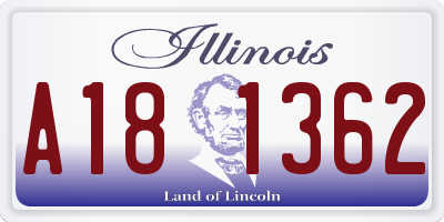IL license plate A181362