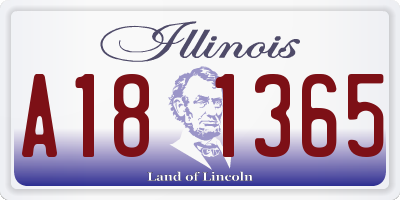 IL license plate A181365