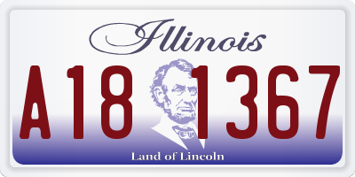 IL license plate A181367