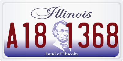 IL license plate A181368