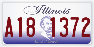 IL license plate A181372