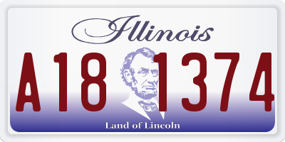 IL license plate A181374