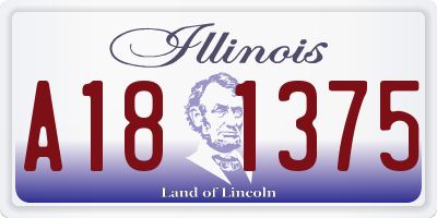 IL license plate A181375
