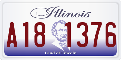 IL license plate A181376
