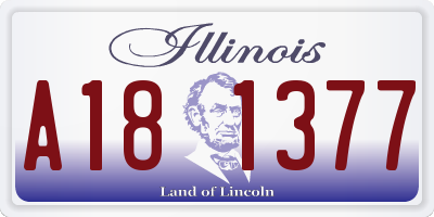IL license plate A181377