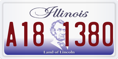 IL license plate A181380