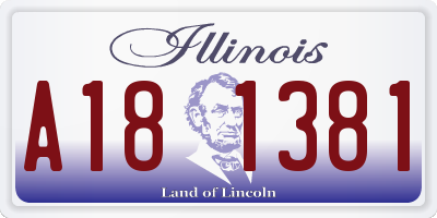 IL license plate A181381