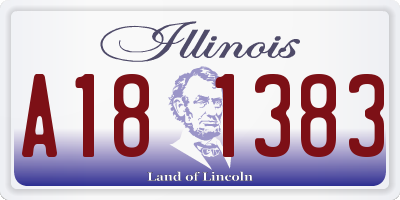 IL license plate A181383