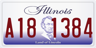 IL license plate A181384