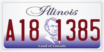 IL license plate A181385
