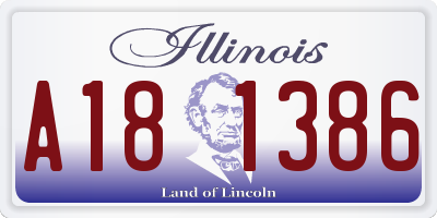 IL license plate A181386