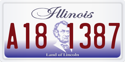 IL license plate A181387