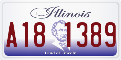 IL license plate A181389