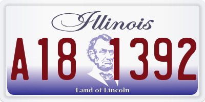 IL license plate A181392