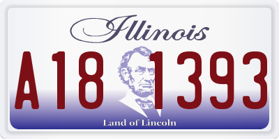 IL license plate A181393