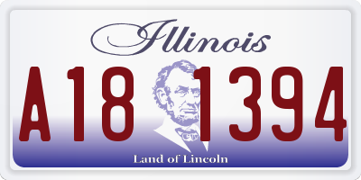 IL license plate A181394