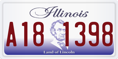 IL license plate A181398