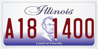 IL license plate A181400