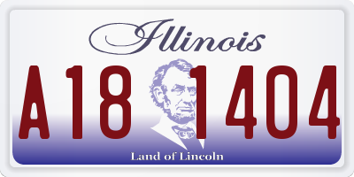 IL license plate A181404