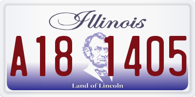 IL license plate A181405