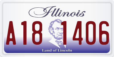 IL license plate A181406
