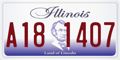 IL license plate A181407