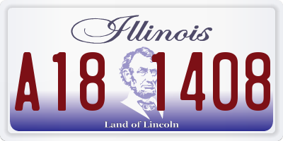IL license plate A181408