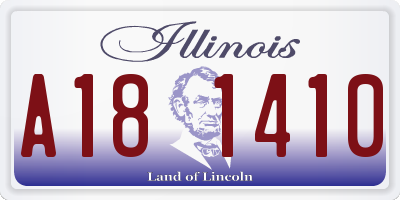 IL license plate A181410