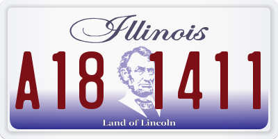 IL license plate A181411