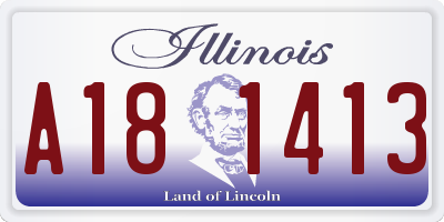 IL license plate A181413