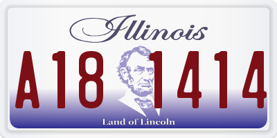 IL license plate A181414