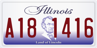 IL license plate A181416