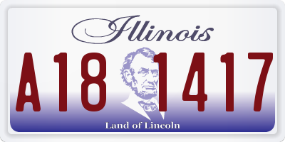 IL license plate A181417