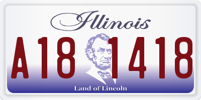 IL license plate A181418