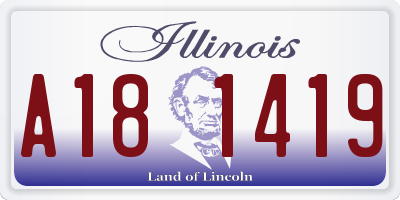IL license plate A181419